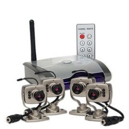 Kit videosorveglianza wireless  ricevitore ciclico con 4 telecamere/ca