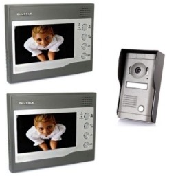 Videocitofono a colori con doppio monitor LCD da 7" - Mod. Dark Grey