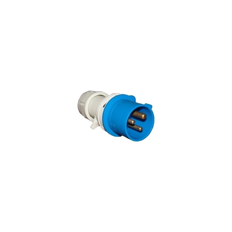 Spina elettrica industriale CEE 2P+T 220V blu