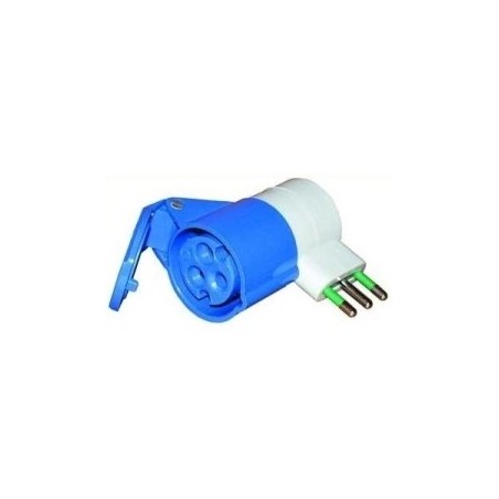 Presa elettrica adattatore industriale CEE 2P+T / Spina 16A 220V blu -