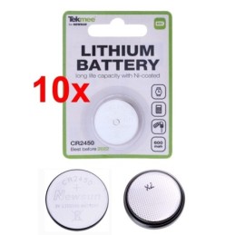 Batteria a bottone al litio CR2450 Tekmee set 10 pz