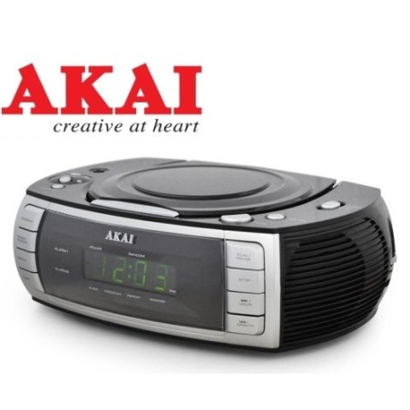 Radio/Sveglia/Lettore cd/Clockradio/Cdplayer Akai -ARC120BK