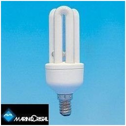 Lampada risparmio energetico 7W E14 Mini 3 tubi 9mm Marino Cristal - 2