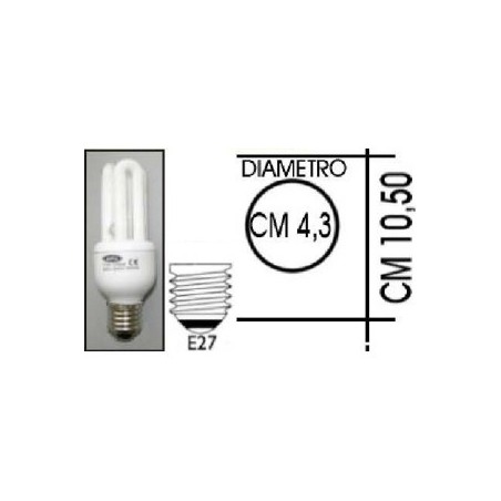 Lampada risparmio energetico 11W E27 3 tubi Kapta