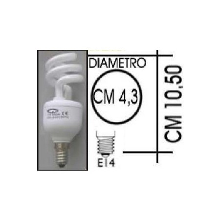 Lampada risparmio energetico 13W E14 Spiral Kapta