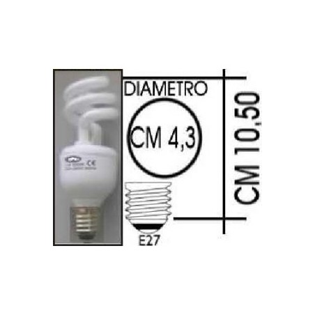 Lampada risparmio energetico 11W E27 Spiral Kapta