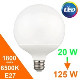 Lampada risparmio energetico 20W E27 Led Globo Cilvani - GLF20