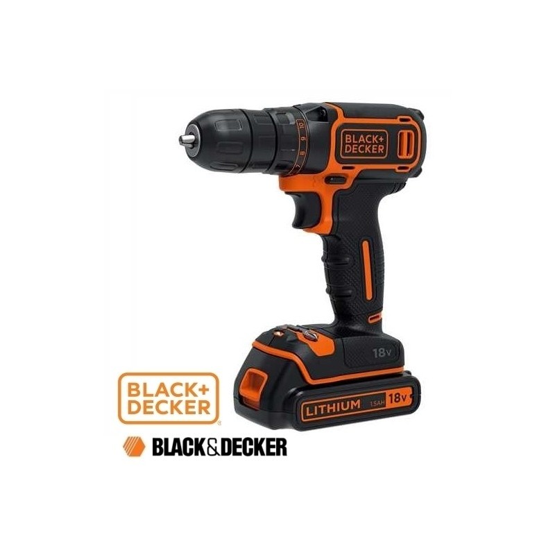 Trapano avvitatore a batteria 18V Litio in valigetta Black&Decker - BD