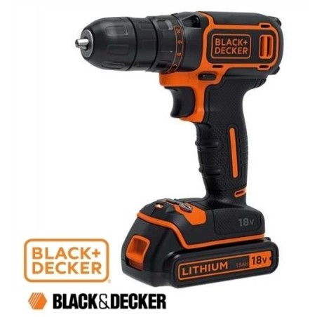 Trapano avvitatore a batteria 18V Litio in valigetta Black&Decker - BD