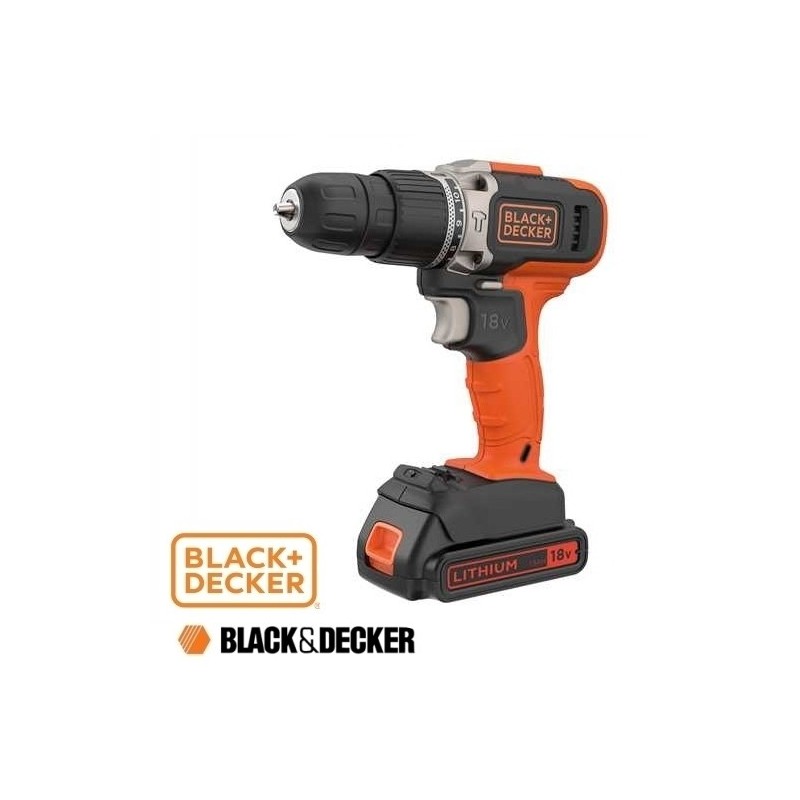 Trapano avvitatore a batteria c/percussione 18V Litio Black&Decker - B