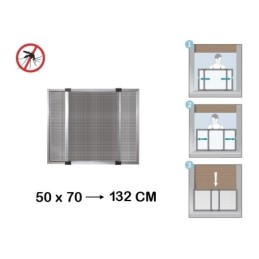 Zanzariera estensibile in alluminio con telaio per porte/finestre con