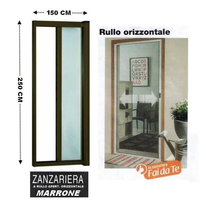 Zanzariera a rullo in alluminio per porte/balconi con profilo riducibi