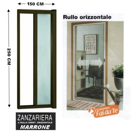 Zanzariera a rullo in alluminio per porte/balconi con profilo riducibi