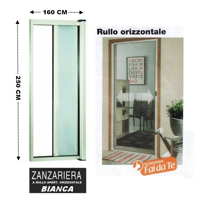 Zanzariera a rullo in alluminio per porte/balconi con profilo riducibi