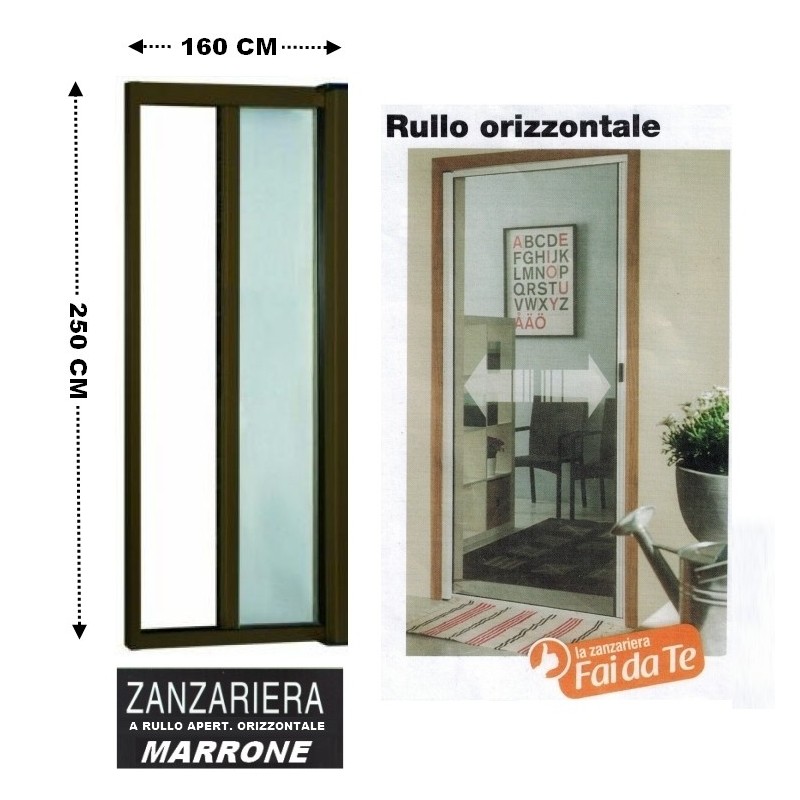 Zanzariera a rullo in alluminio per porte/balconi con profilo riducibi