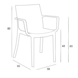 Sedia/Sgabello Mod. Matrix Bianca