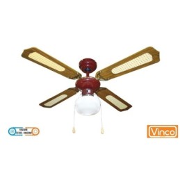 Agitatore/Ventilatore da soffitto in legno noce scuro 1 lampada Vinco