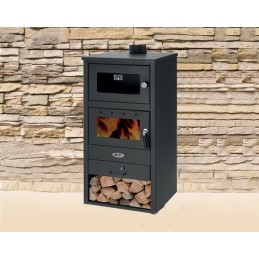 Stufa a legna/Termocamino con forno in acciaio e ghisa 11 kW - Mod. Do