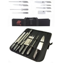 Coltelli/Coltello da cucina professionali in acciaio inox set 8 pezzi