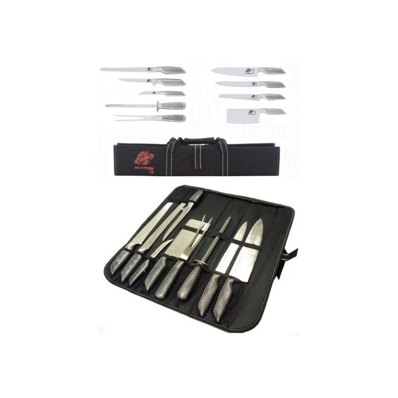 Coltelli/Coltello da cucina professionali in acciaio inox set 9 pezzi