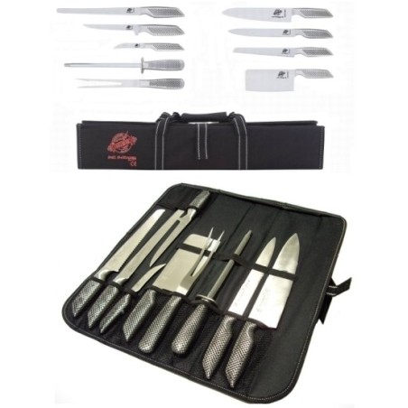 Coltelli/Coltello da cucina professionali in acciaio inox set 9 pezzi