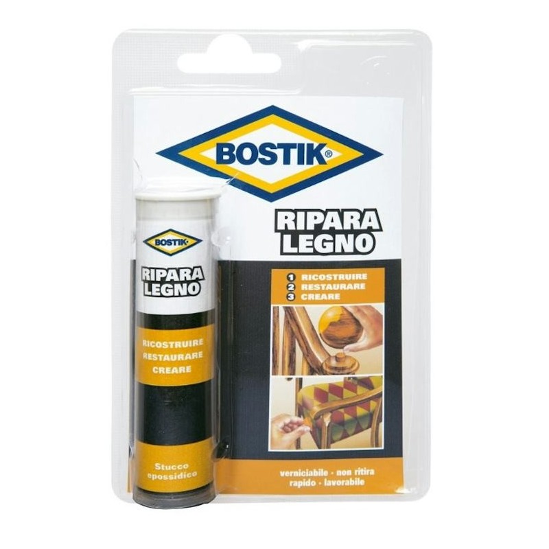 Bostik ripara legno stucco epossidico bicompenente 56 g