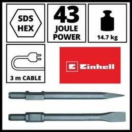 Trapano martello demolitore/Tassellatore 30mm 1600W Einhell - TC-DH 43