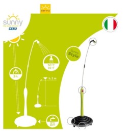 Doccia ecologica solare telescopica con serbatoio e miscelatore + kit