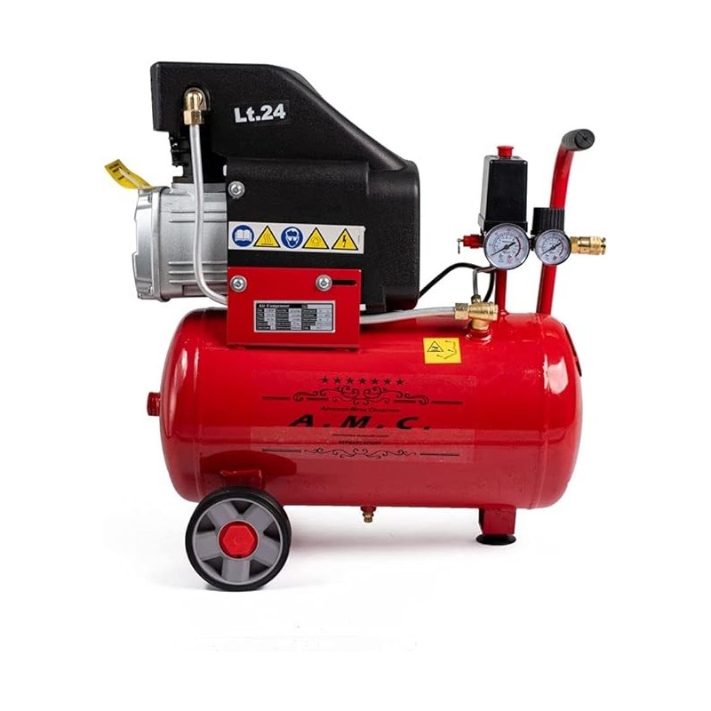 Compressore aria da 25 litri pressione 8 bar elettrico coassiale 2 Hp