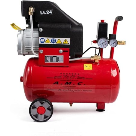 Compressore aria da 25 litri pressione 8 bar elettrico coassiale 2 Hp